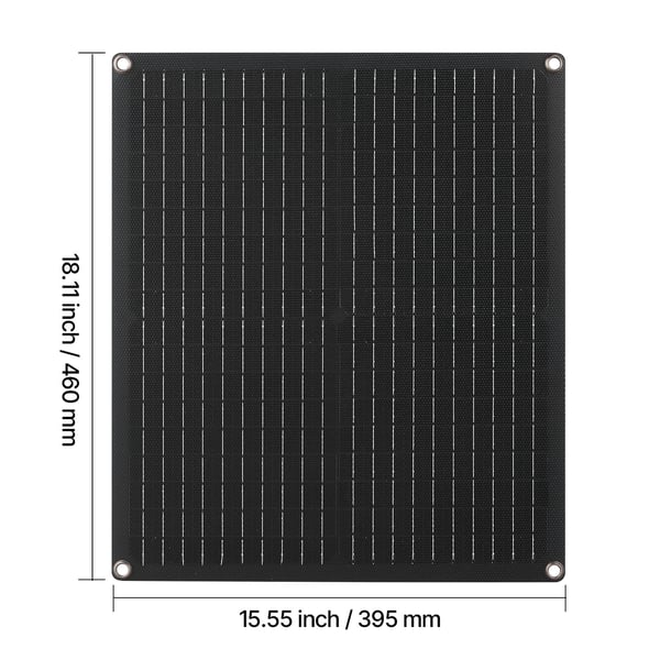 Aurinkopaneeli akkulaturi, 30W 12V, 46x39,5x2,5 cm, musta, vedenpitävä