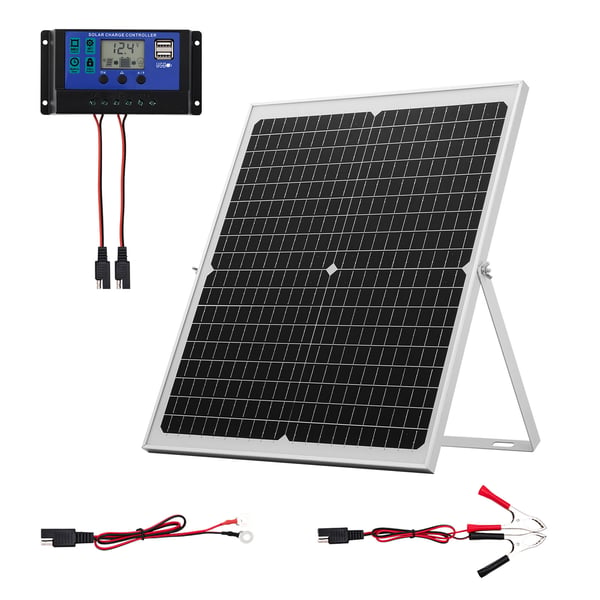 Aurinkopaneeli akkulaturi, 30W 12V, 47.8x41.8x2 cm, vedenpitävä