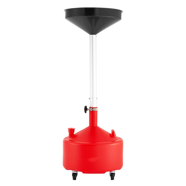Olieaftank, 460x460x1600 mm, Rød, Justerbar Tragt