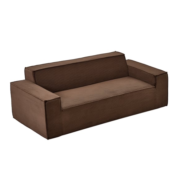 Soffa, 2110 mm Modern Manchestersoffa, 97x211x73 cm, Brun