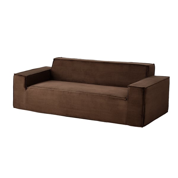 Soffa, 2110 mm Modern Manchestersoffa, 97x211x73 cm, Brun