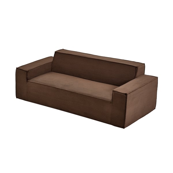 Soffa, 2110 mm Modern Manchestersoffa, 97x211x73 cm, Brun