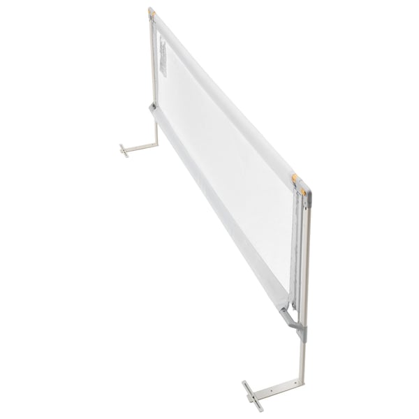 Sängräcke, Justerbart skyddsräcke för småbarn 200x89 cm Grå, Stål, Tyg