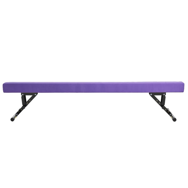 Gymnastik Balancebom, 245x43x18 cm, Lilla, Justerbar Højde