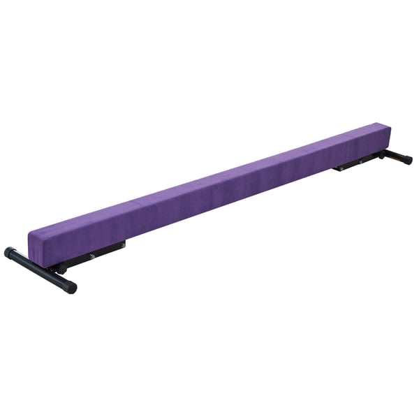 Gymnastik Balancebom, 245x43x18 cm, Lilla, Justerbar Højde