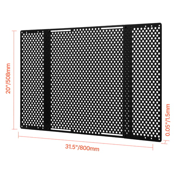 Oven suojaverkko, 80x50.8x2.4 cm, musta, rauta