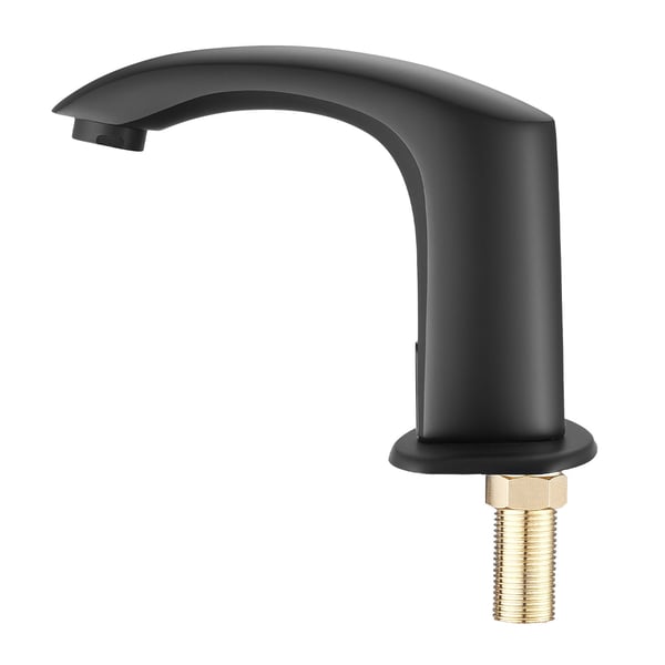 Badrumstvättkran, Beröringsfri automatisk rörelsesensor, 16x4.5x13 cm, Svart, Mässing