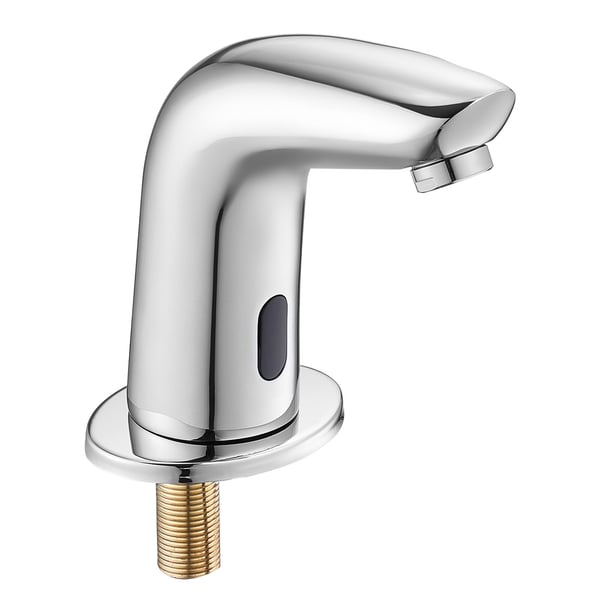 Badrumstvättställsblandare, Automatisk beröringsfri rörelsesensor, 16x4.5x14.5 cm, Silver, Mässing
