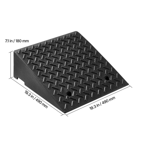 Uppfartsramp 49x49x18 cm Svart Tålig Gummi-Plast