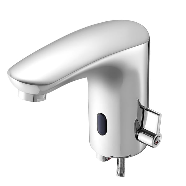 Kylpyhuoneen pesuallashana, kosketusvapaa automaattinen liiketunnistin, 17x5.5x15 cm, hopea, messinki Kylpyhuoneen pesuallashana, kosketusvapaa automaattinen liiketunnistin, 17x5.5x15 cm, hopea, messinki