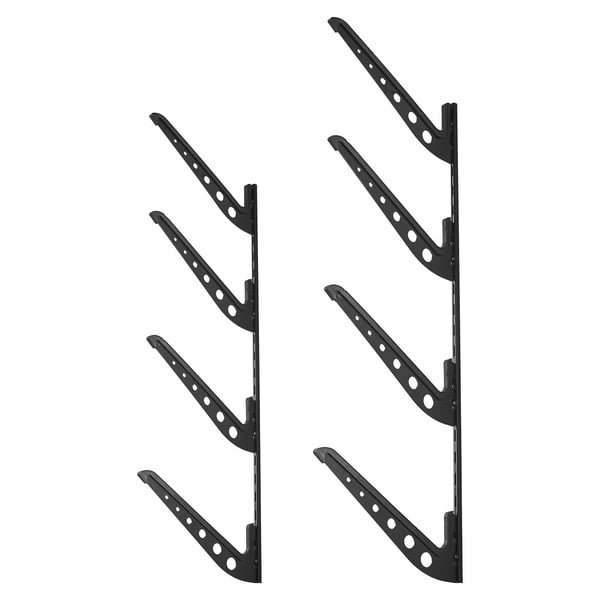 Surffilaudan seinäteline, 400x16x1160 mm, musta, metallisäilytys