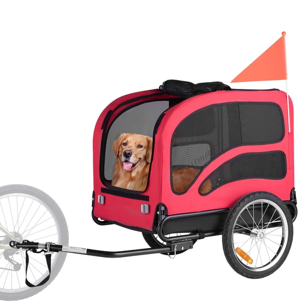 Hundecykeltrailer, 135x72x84 cm, Sammenklappelig