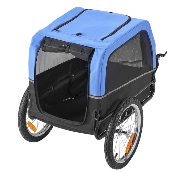 Hundecykeltrailer, 126x60,5x74 cm, sammenklappelig