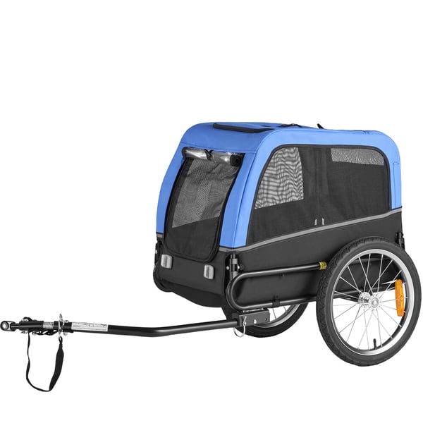 Hundecykeltrailer, 126x60,5x74 cm, sammenklappelig