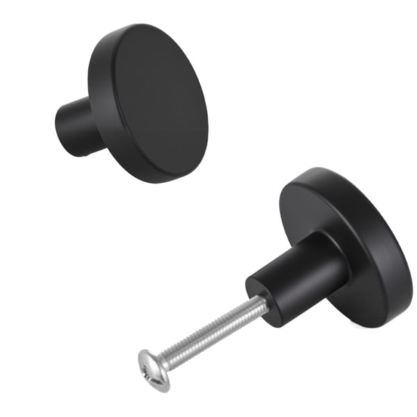 Skåpknoppar, 10-pack, 3,2x2,3 cm, Svart, Zinklegering