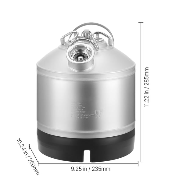 Keg-linjerengöringskit, 6,5L, 23,5x25x28,5 cm, rostfritt stål