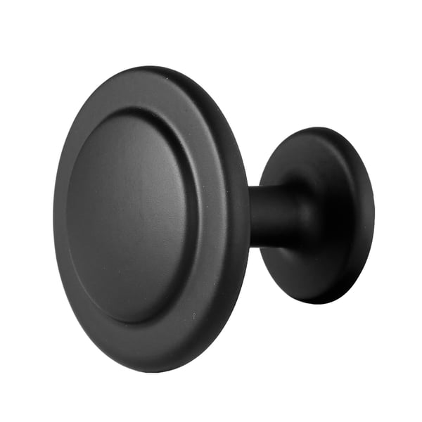 Kabinetknopper, 31x27 mm, Sort, Zinklegering