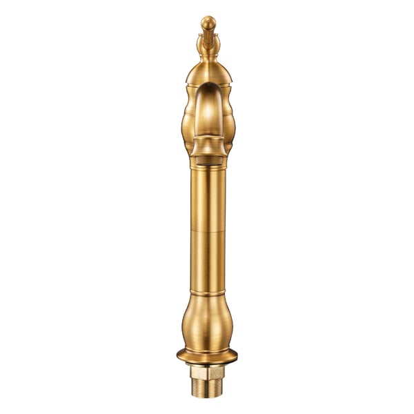 Vaskarmatur, enkeltgreb i massiv messing, 39,5x22x6,2 cm, guld