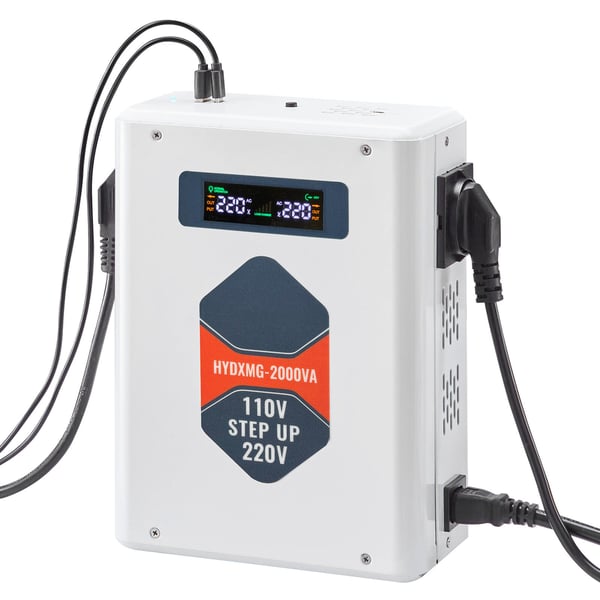 Jännitteenkorotin, 2000VA, 110V–220V, raskas käyttö, tehonmuunnin