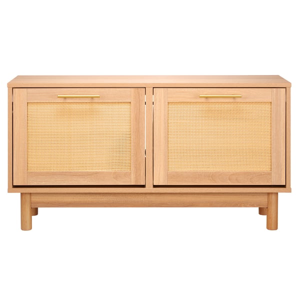 Skobænk, 100x30x53 cm, Natur, Rattan, Opbevaring