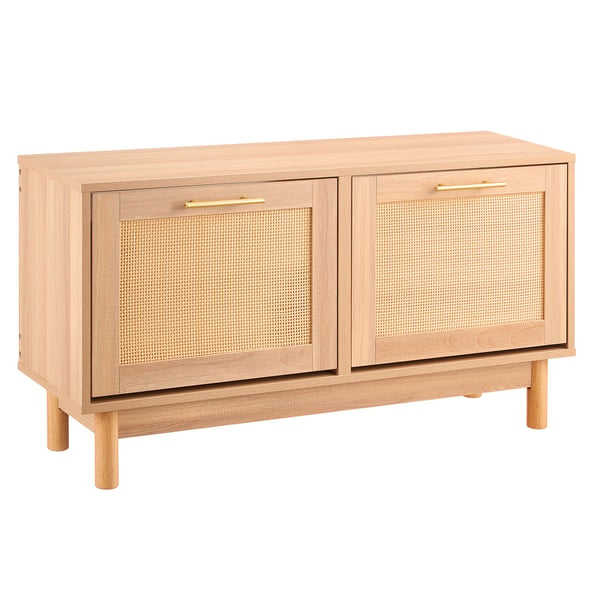 Skobænk, 100x30x53 cm, Natur, Rattan, Opbevaring