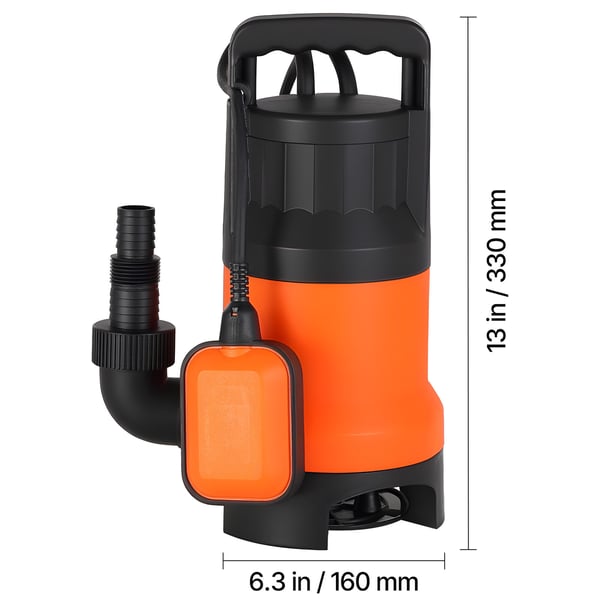 Upotettava pumppukaivo, 650W, 15000 l/h, 8 m max nostokorkeus, PP-GF20, vesipumppu