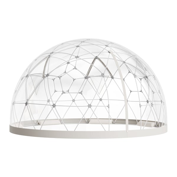 Havekuppel Telt 290x175 cm Hvid Transparent PVC