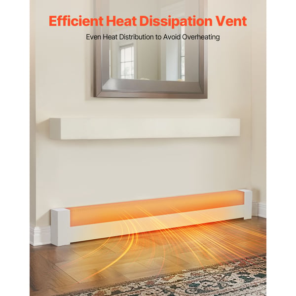 Jalkalistan lämmitinkotelo, 1526x8x19.3 cm, valkoinen, teräs