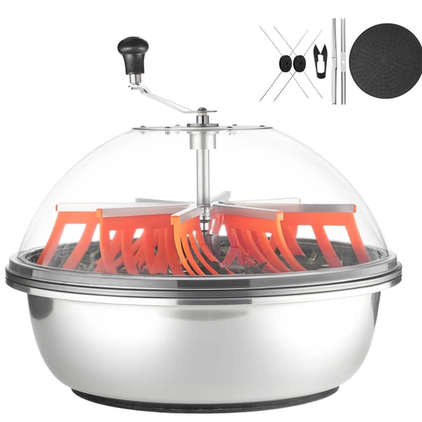 Bud Leaf Bowl Trimmer, 60x60x53,5 cm, ruostumaton teräs, manuaalinen leikkauskone