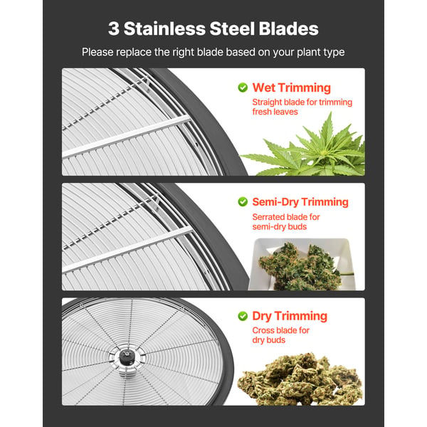 Bud Leaf Bowl Trimmer, 60x60x53,5 cm, ruostumaton teräs, manuaalinen leikkauskone