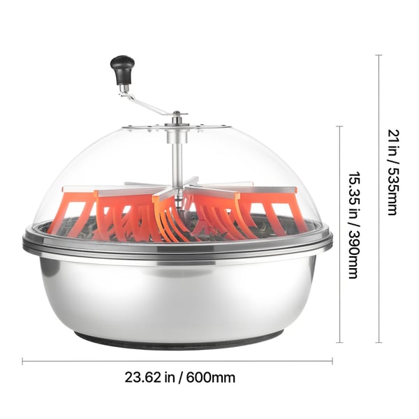 Bud Leaf Bowl Trimmer, 60x60x53,5 cm, ruostumaton teräs, manuaalinen leikkauskone