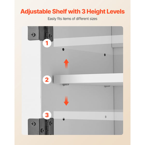 Badeværelses vægskab, 61x23x63,7 cm, hvid, opbevaring