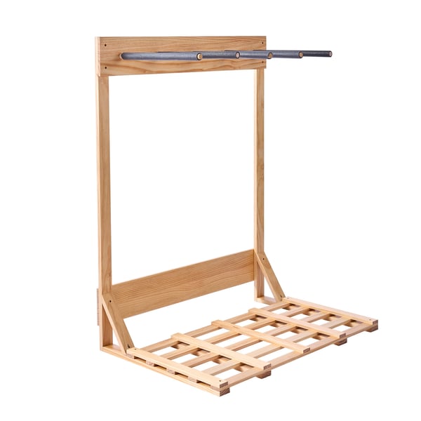 Surffilaudan teline, 4-tasoinen pystyteline, 91,5x61x114,5 cm, luonnonpuu, mänty