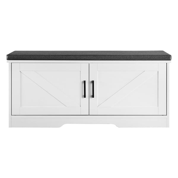 Skobænk, 100x35.5x46 cm, Hvid, Opbevaring Skobænk, 100x35.5x46 cm, Hvid, Opbevaring