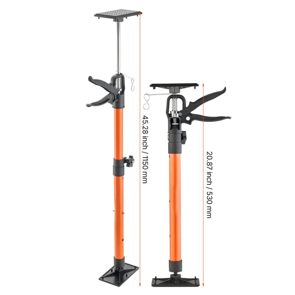 Støttestang, teleskopisk justerbar 2-pak, 54x155 cm, stål