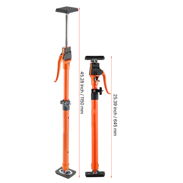 Støttestang, teleskopisk justerbar skabsløfter 2-pak, 64,5-115 cm, stål