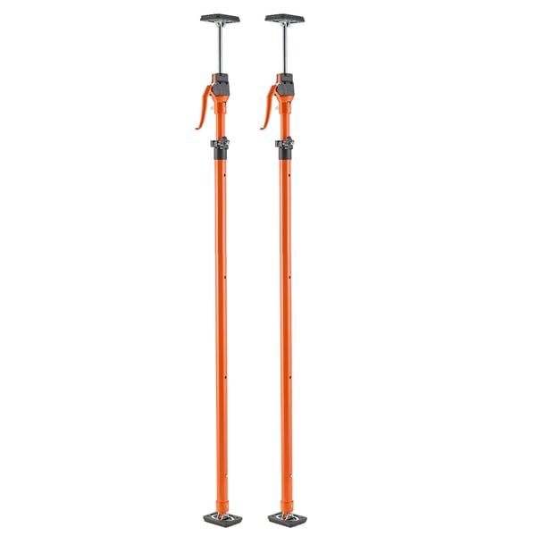 Støttestang, teleskopisk justerbar 125x291 cm stål, 2-pak