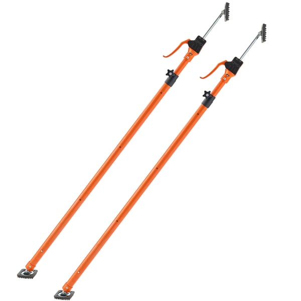 Støttestang, teleskopisk justerbar 125x291 cm stål, 2-pak