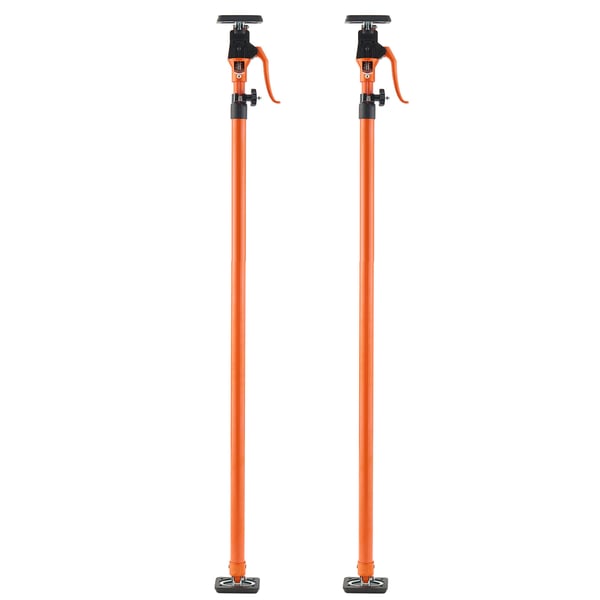 Støttestang, teleskopisk justerbar 125x291 cm stål, 2-pak
