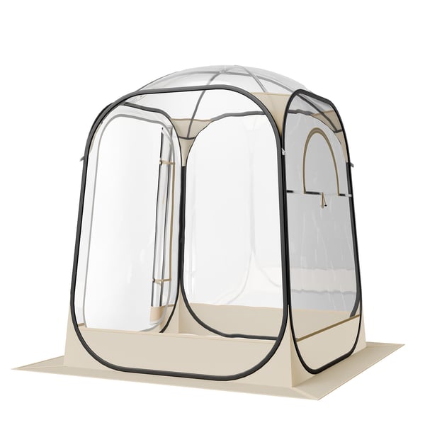 Sportstelt, 1,27x1,27x1,7 m, Beige, Vandtæt Udendørs Ly