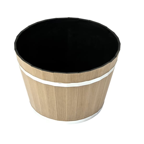 Blomkrukor, 4-pack Whiskey Barrel Planter 30x21 cm, Brun, Plast