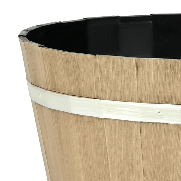 Blomkrukor, 4-pack Whiskey Barrel Planter 30x21 cm, Brun, Plast