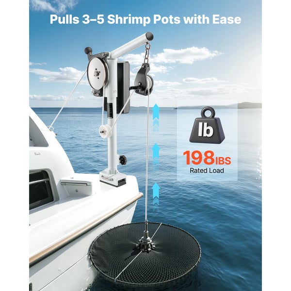 Line Hauler Pot Puller 46,5x17,8x72,8 cm Korrosionsbeständig Aluminium