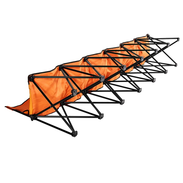 Taitettava penkki, 240x45x82 cm, oranssi, 6 istuttava kannettava istuin