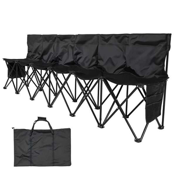 Taitettava penkki, 245x45x82 cm, musta, säilytys Taitettava penkki, 245x45x82 cm, musta, säilytys