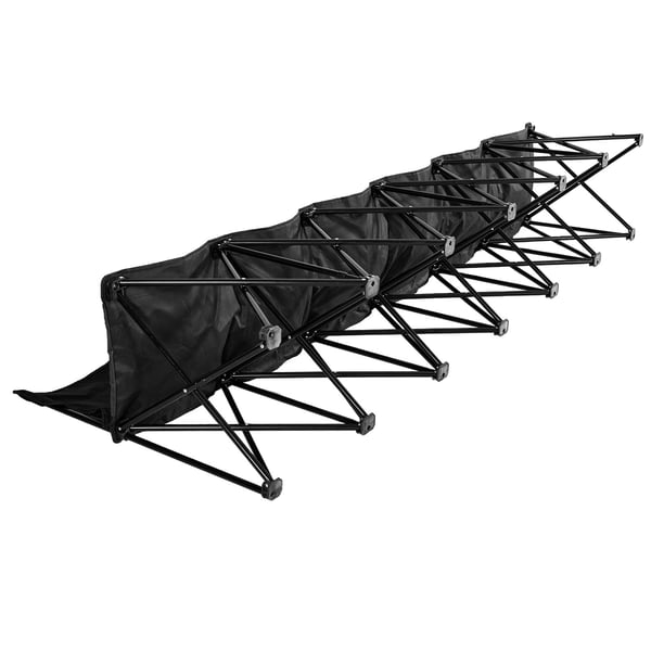 Fällbar bänk, 245x45x82 cm, Svart, Förvaring