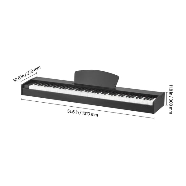 Digitaalinen piano, 88 täysin painotettua kosketinta, musta, sähköinen koskettimisto