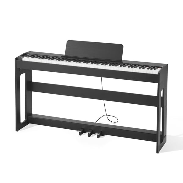 Digitalpiano, 88-tangenter fullt vägda, svart, elektriskt tangentbord