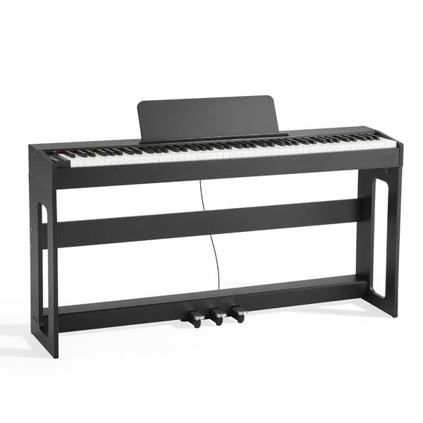 Digitalpiano, 88-tangenter fullt vägda, svart, elektriskt tangentbord