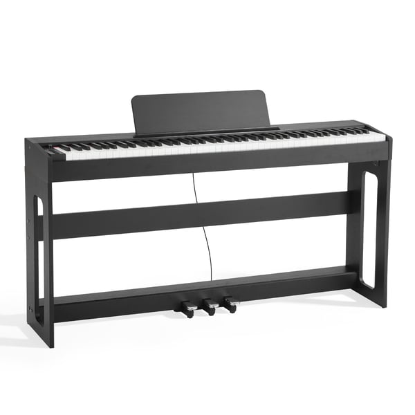 Digitalpiano, 88-tangenter fullt vägda, svart, elektriskt tangentbord